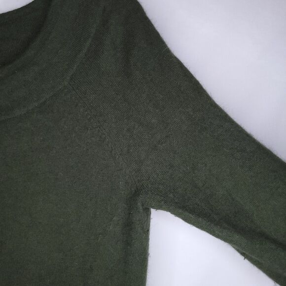 Sarah Spencer Sweater Large Green Angora Rabbit Hair Lambswool - Picture 4 of 10